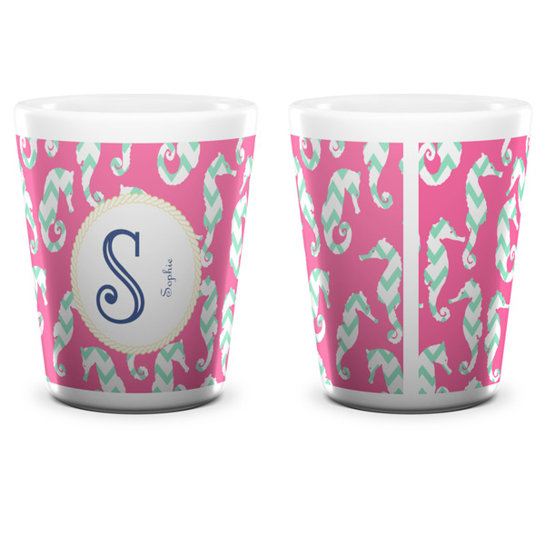 Sea Horses Shot Glass - White - APPROVAL