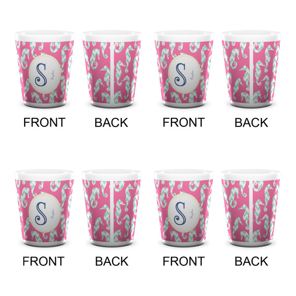 Sea Horses Shot Glass - White - Set of 4 - APPROVAL