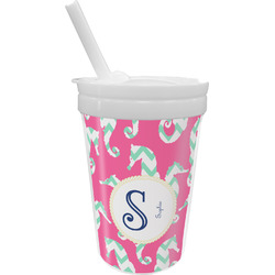 Sea Horses Sippy Cup with Straw (Personalized)