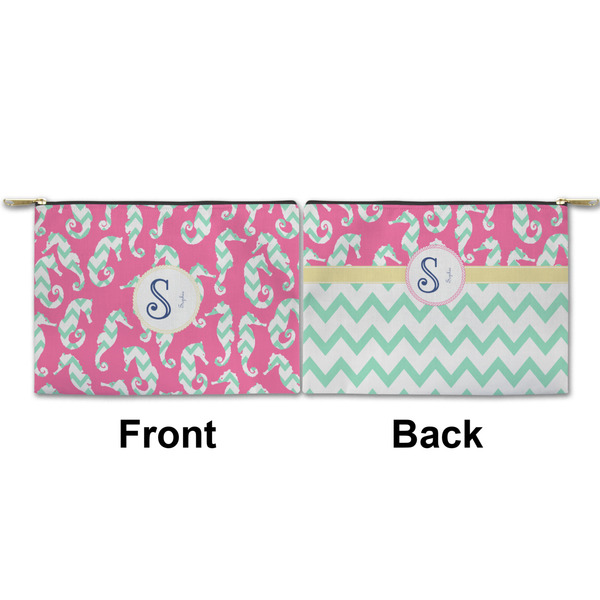 Sea Horses Small Zipper Pouch Approval (Front and Back)