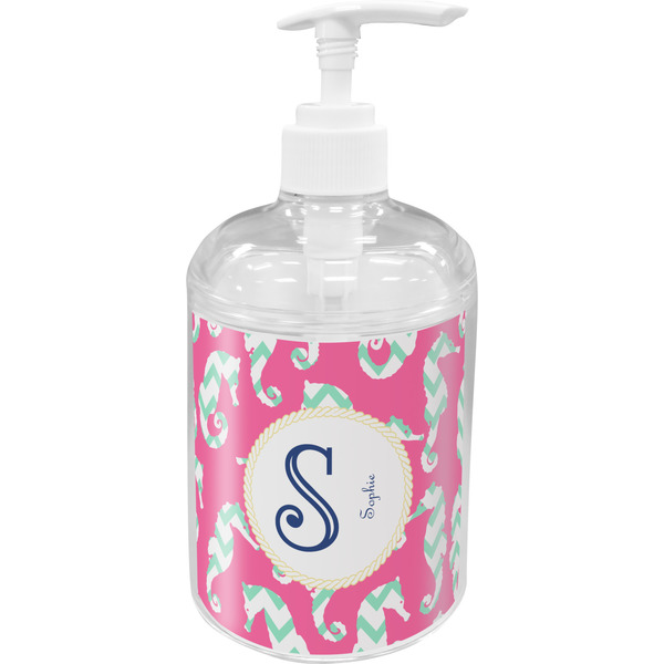 Custom Sea Horses Acrylic Soap & Lotion Bottle (Personalized)