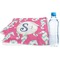 Sea Horses Sports Towel Folded with Water Bottle