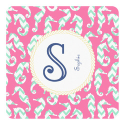 Sea Horses Square Decal - XLarge (Personalized)