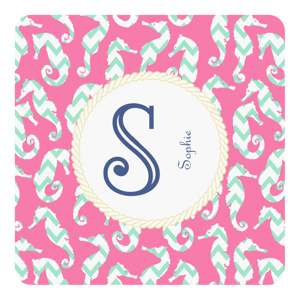 Custom Sea Horses Square Decal - Large (Personalized)