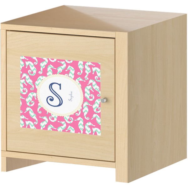 Sea Horses Square Wall Decal on Wooden Cabinet