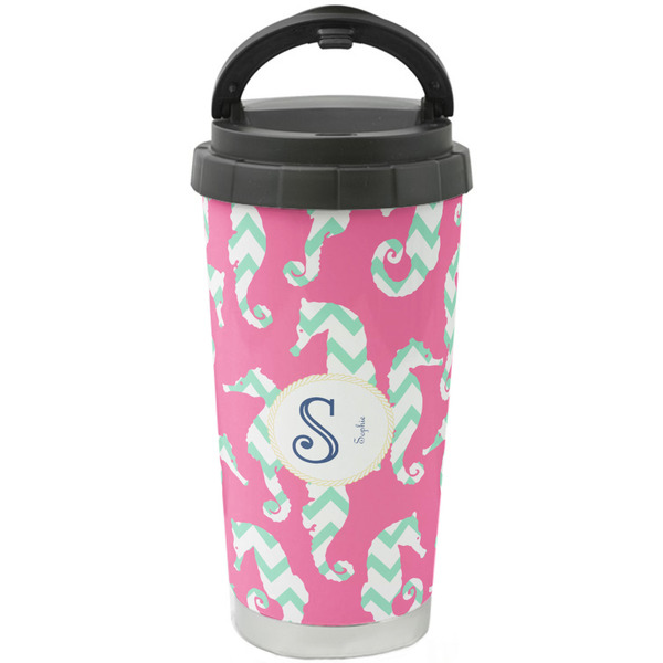 Custom Sea Horses Stainless Steel Coffee Tumbler (Personalized)