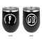 Sea Horses Stainless Wine Tumblers - Black - Double Sided - Approval