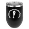 Sea Horses Stemless Stainless Steel Wine Tumbler - Black - Double Sided (Personalized)