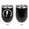 Sea Horses Stainless Wine Tumblers - Black - Single Sided - Approval