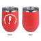 Sea Horses Stainless Wine Tumblers - Coral - Single Sided - Approval