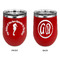 Sea Horses Stainless Wine Tumblers - Red - Double Sided - Approval