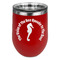 Sea Horses Stainless Wine Tumblers - Red - Double Sided - Front