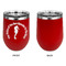 Sea Horses Stainless Wine Tumblers - Red - Single Sided - Approval