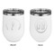 Sea Horses Stainless Wine Tumblers - White - Double Sided - Approval