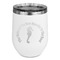 Sea Horses Stainless Wine Tumblers - White - Single Sided - Front