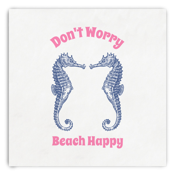 Custom Sea Horses Paper Dinner Napkins (Personalized)