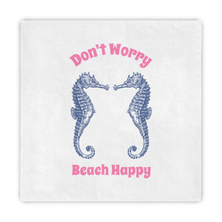 Sea Horses Standard Decorative Napkins (Personalized)