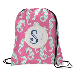 Sea Horses Drawstring Backpack - Medium (Personalized)
