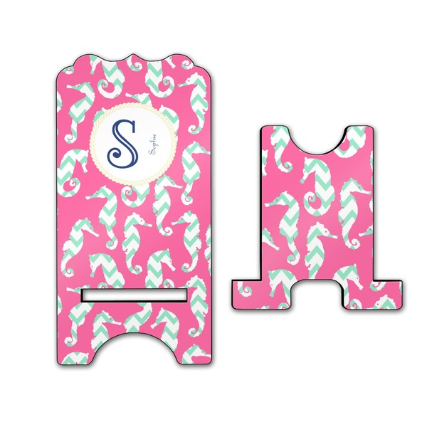 Sea Horses Stylized Phone Stand - Front & Back - Large