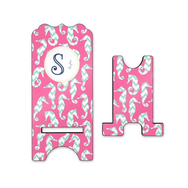 Sea Horses Stylized Phone Stand - Front & Back - Small