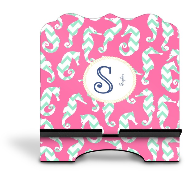 Sea Horses Stylized Tablet Stand - Front without iPad