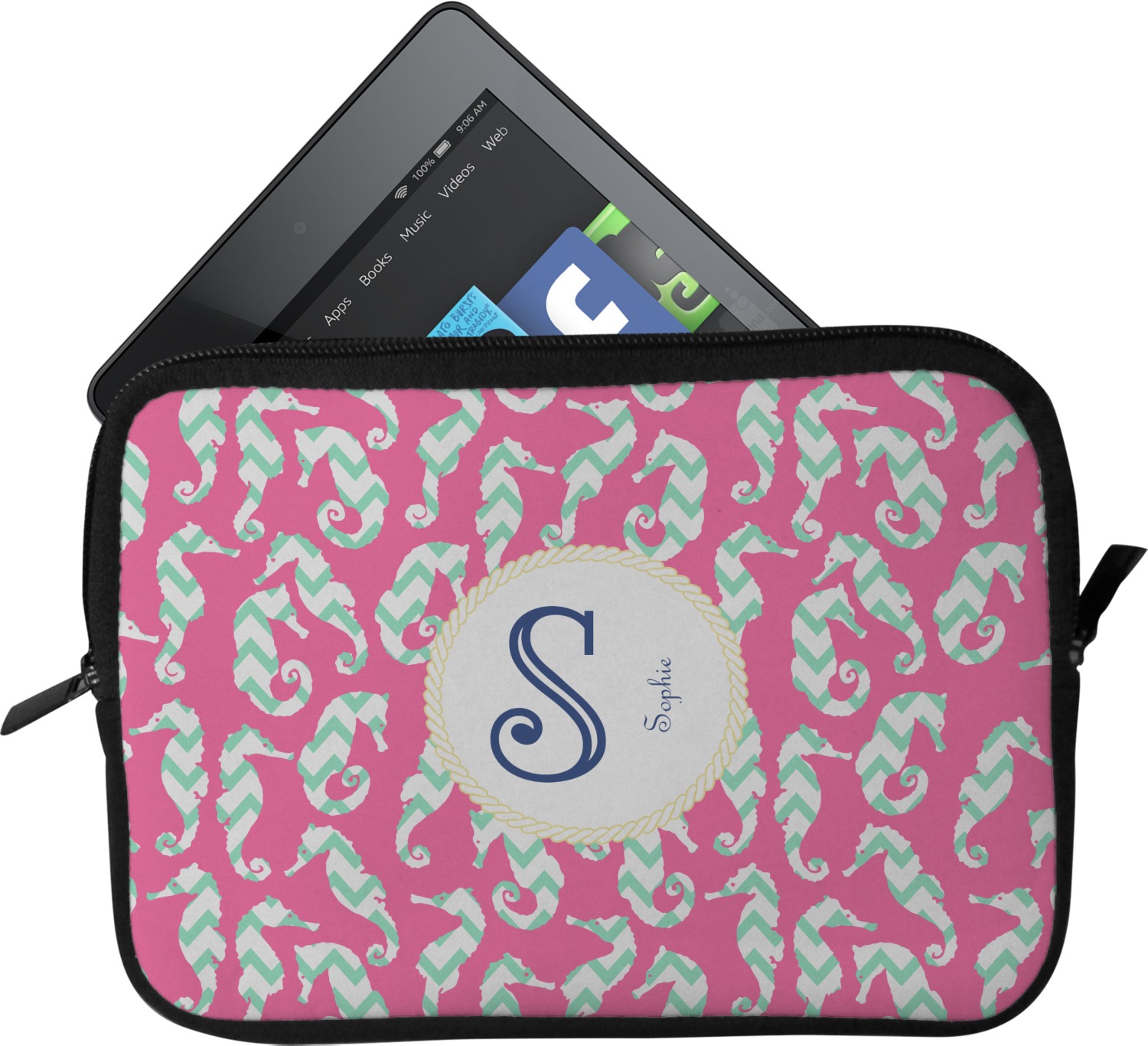 Custom Sea Horses Tablet Case / Sleeve (Personalized) YouCustomizeIt