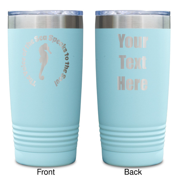 Sea Horses Teal Polar Camel Tumbler - 20oz -Double Sided - Approval
