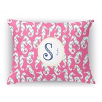 Sea Horses Rectangular Throw Pillow Case - 12"x18" (Personalized)