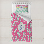 Sea Horses Toddler Bedding w/ Name and Initial