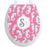 Sea Horses Toilet Seat Decal - Round (Personalized)