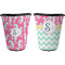 Sea Horses Trash Can Black - Front and Back - Apvl