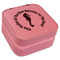 Sea Horses Travel Jewelry Boxes - Pink Leather (Personalized)