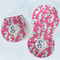 Sea Horses Burp Pads - Velour - Set of 2 w/ Name and Initial