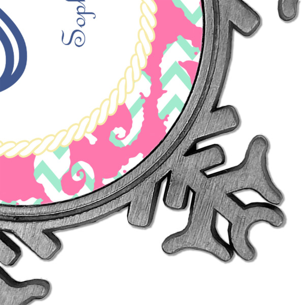 Sea Horses Vintage Snowflake - Detail