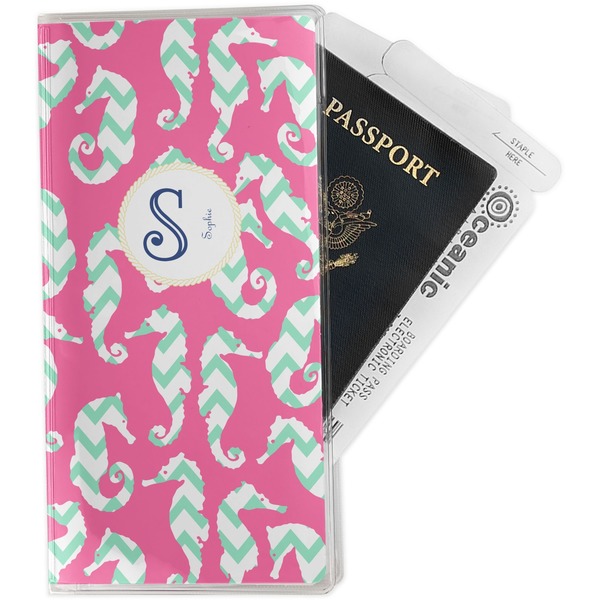 Custom Sea Horses Travel Document Holder