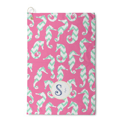 Sea Horses Waffle Weave Golf Towel (Personalized)