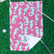 Sea Horses Waffle Weave Golf Towel - In Context