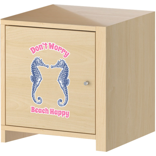 Sea Horses Wall Graphic on Wooden Cabinet