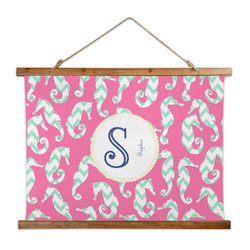 Sea Horses Wall Hanging Tapestry - Wide (Personalized)