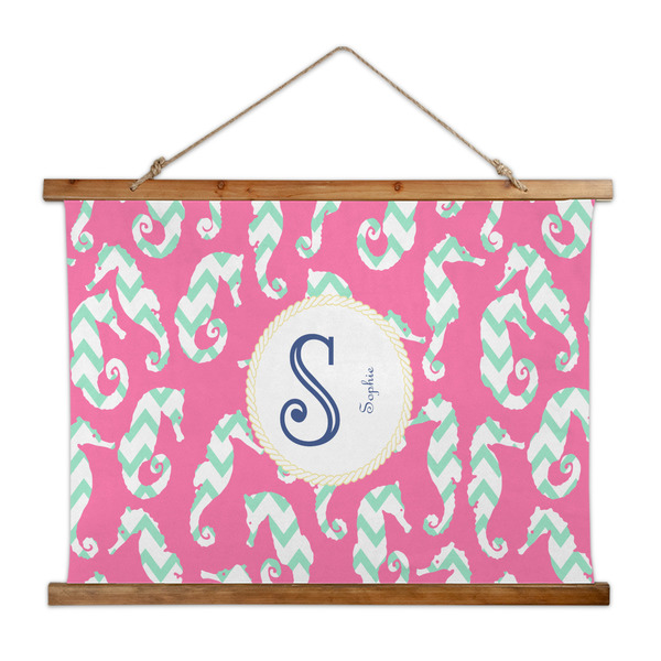 Custom Sea Horses Wall Hanging Tapestry - Wide (Personalized)