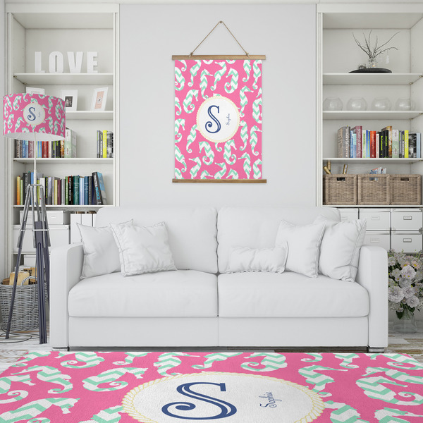 Sea Horses Wall Hanging Tapestry - Portrait - IN CONTEXT