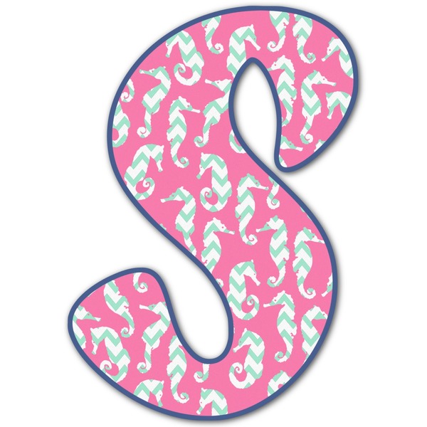 Custom Sea Horses Letter Decal - Large (Personalized)