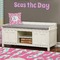 Sea Horses Wall Name Decal Above Storage bench
