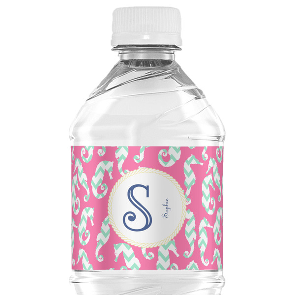 Custom Sea Horses Water Bottle Labels - Custom Sized (Personalized)