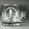 Sea Horses Whiskey Glasses Set of 4 - Engraved Front