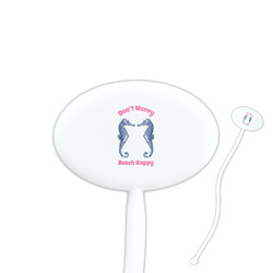 Sea Horses Oval Plastic Stir Sticks (Personalized)
