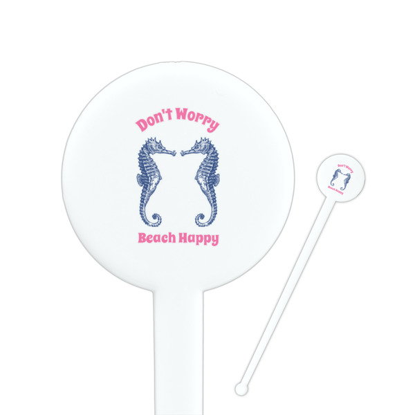 Custom Sea Horses Round Plastic Stir Sticks (Personalized)