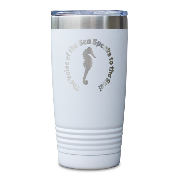 Sea Horses White Polar Camel Tumbler - 20oz - Single Sided - Approval