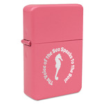 Sea Horses Windproof Lighter - Pink - Single Sided (Personalized)