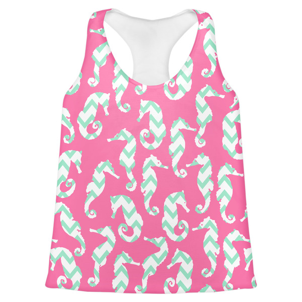 Custom Sea Horses Womens Racerback Tank Top - X Large